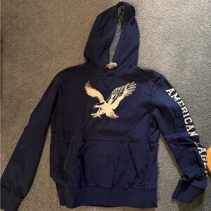 American Eagle Outfitters Navy Hoodie with Eagle Graphic
